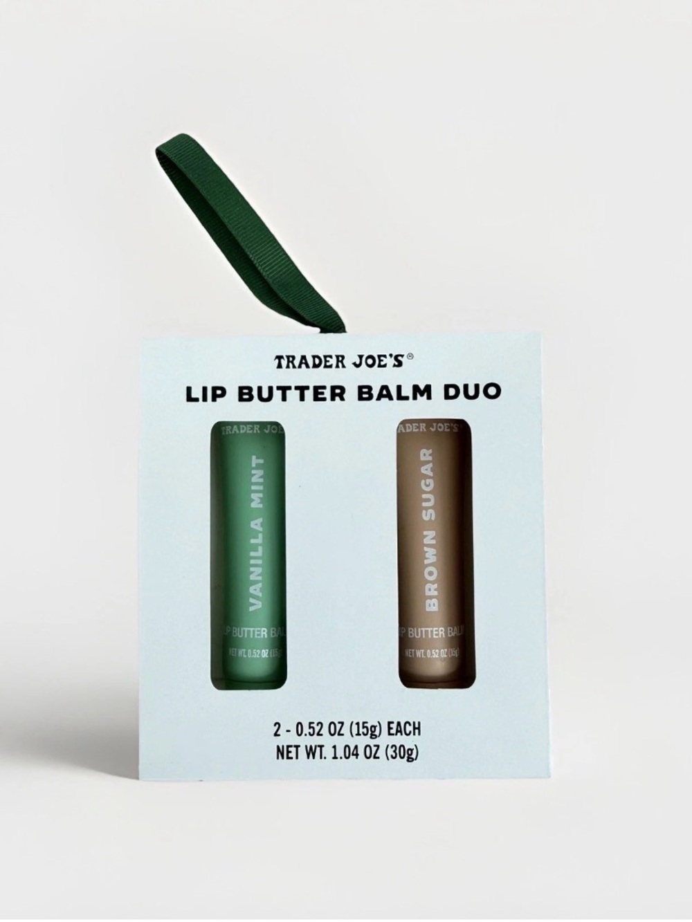 Trader Joe's Lip Butter Balm Duo Set Vanilla Mint & Brown Sugar Limited Edition